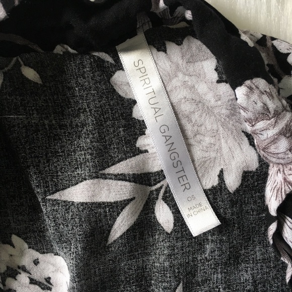 Spiritual Gangster Floral Black Maya Kimono - Picture 4 of 8